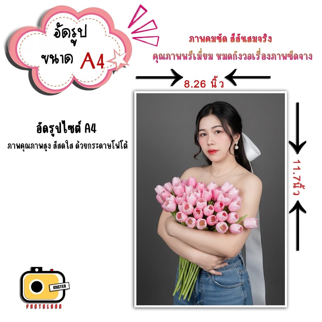 ปริ้นรูป อัดรูป A4 สุดคุ้ม แบบผ่านน้ํายาปกติ และ แบบคุณภาพสูง คุณภาพดี สีสด สั่งง่าย สะดวก ส่งถึงบ้าน