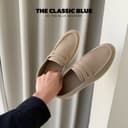 (พร้อมส่ง) The Classic blue - Sinchon loafer shoes รองเท้าหนังโลฟเฟอร์ - ไซส์ใหญ่สุด 45 ยาว 27.5 ซม.