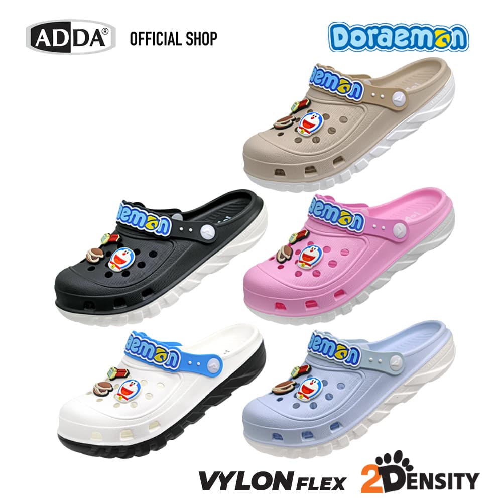 ADDA 2density รองเท้าแตะลําลอง แบบสวมหัวโต ลาย Doraemon รุ่น 5TD24WJ (ไซส์ 4-7) รูปที่ 1