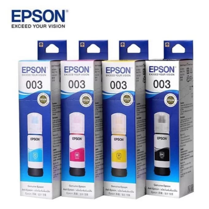 หมึก Epson 003 แท้ % Epson L3110 / L3150 / L5190 / L3210 / L3216 / L3250 / L3256 / L5290 / L5296…