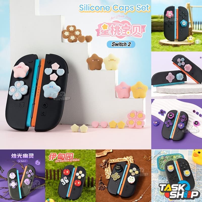 ส่งทันที Switch 2 Set ปุ่มซิลิโคนแบบ Set 4 pcs./ D-Pad + ABXY 🎮Set Joycon Controller Thumb Stick🎮