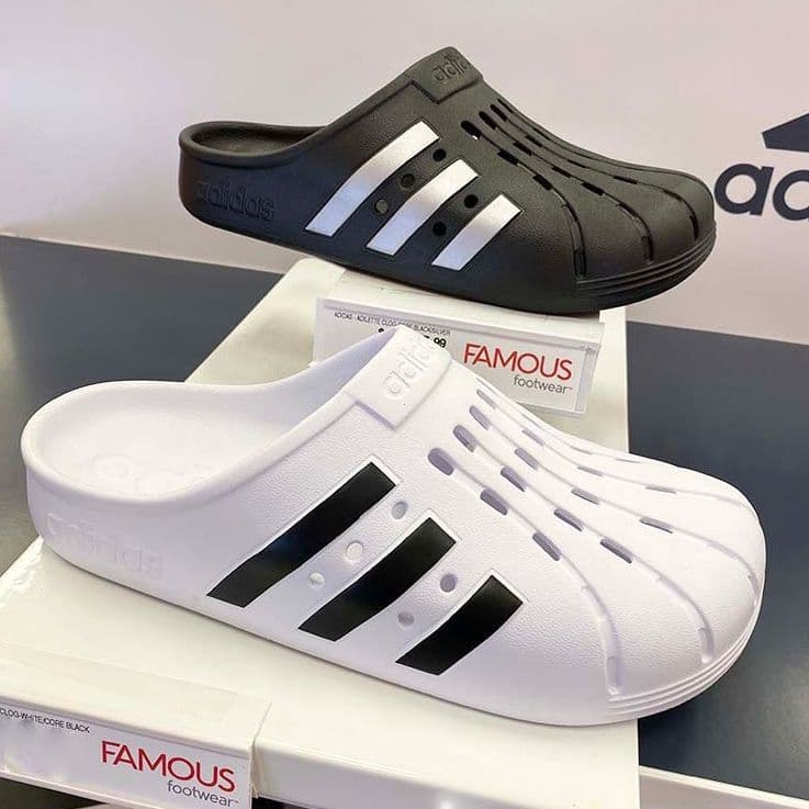 Adilette Clogs รองเท้าแตะทรงคลาสสิก หัวรูระบายอากาศได้ดี ใส่สบายไม่ขัดเท้า สูงปานกลาง สวมใส่ง่าย ทันสมัยทุกลุค