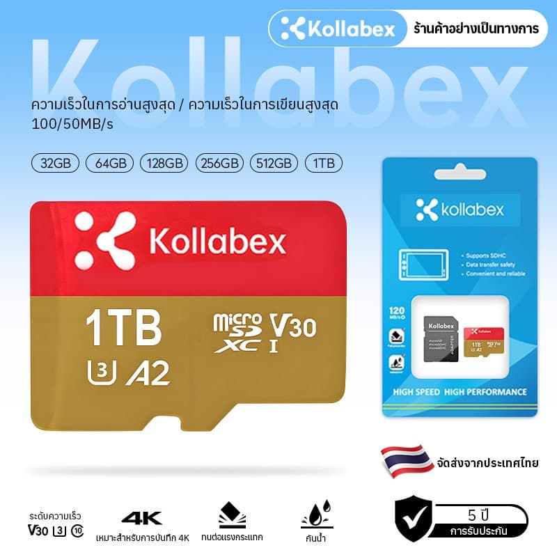 Kollabex Extreme Game Micro SDcard 32/64/128/256/512GB/1TB (190MB) UHS-I V30 U3 A2 Memory card Nintendo UHS-I…