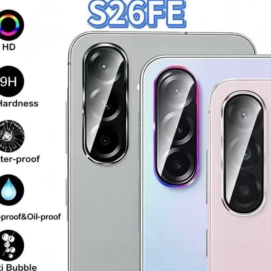 ฟิล์มเลนส์กล้อง ป้องกันเลนส์กล้อง 9Dสําหรับ Samsung A07S S26FE A08 A18 A27 A07 A17 A56 A36 A26
