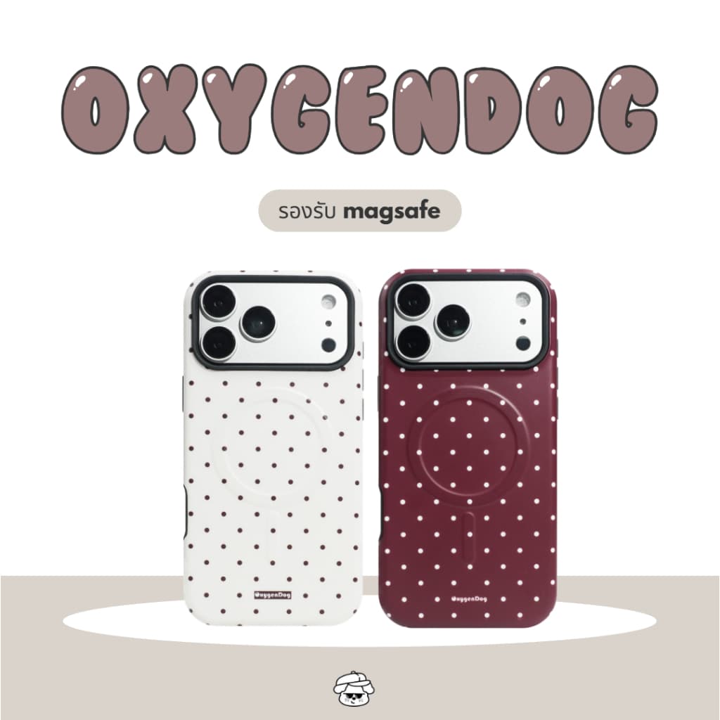 Oxygendog case เคสไอโฟน ลาย2 polka dot For iPhone 18ProMax 18Pro 17ProMax 17Pro 17 16 15 14 13
