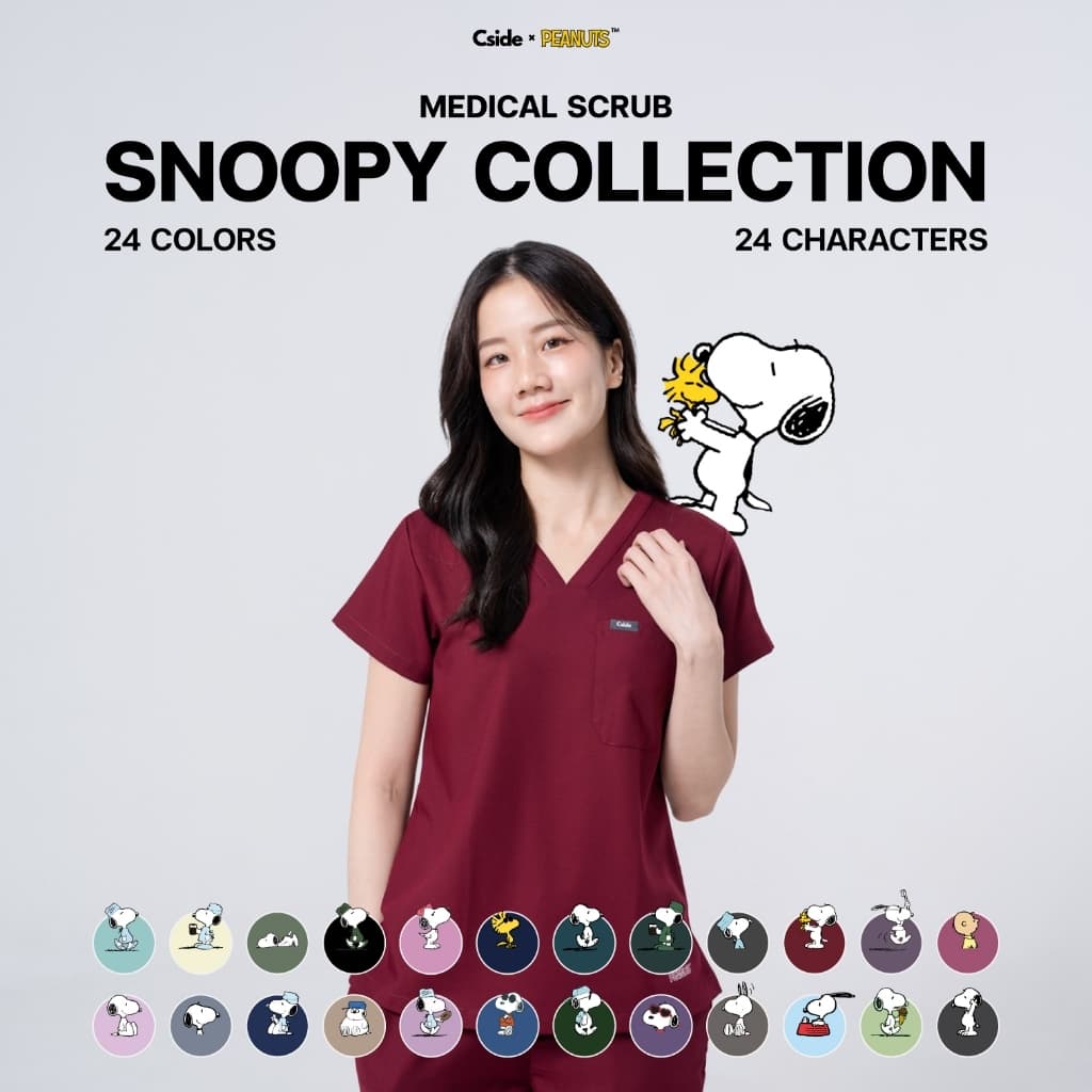 Cside Scrub - Snoopy Classic Collection - (ชุดสครับ ชุดสครับหญิง ชุดสครับหมอ)