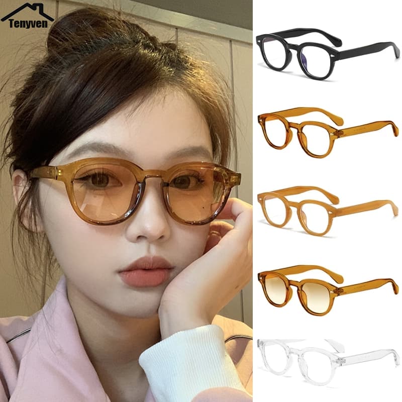- แว่นตากันแดด UV400 ทรงกลม สไตล์วินเทจ แฟชั่นเรโทร สําหรับผู้หญิง และผู้ชาย-tenyven