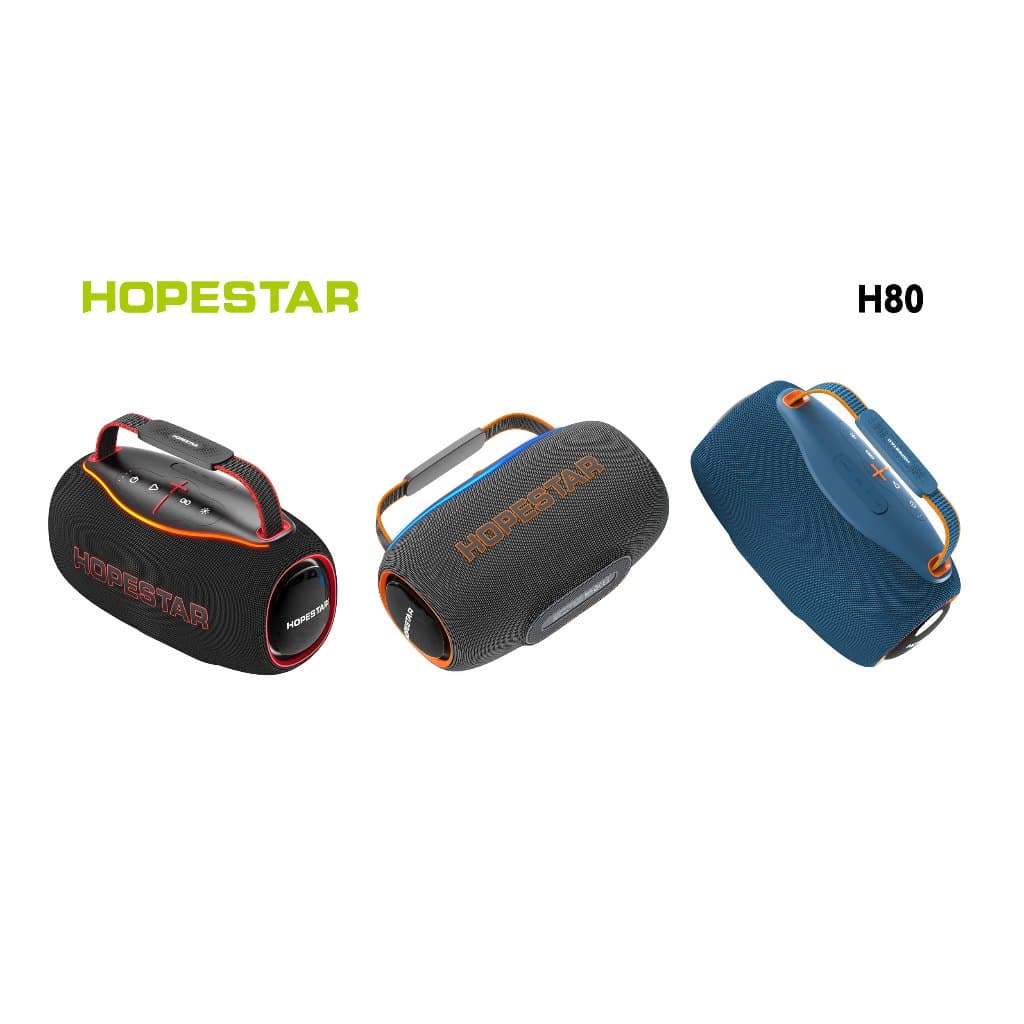 Hopestar H80 70W Super Bass ลําโพงบลูทูธ เสียงดังกระหึ่ม เชื่อมต่อไกล 10 เมตร พกพาสะดวกมีสายสะพาย