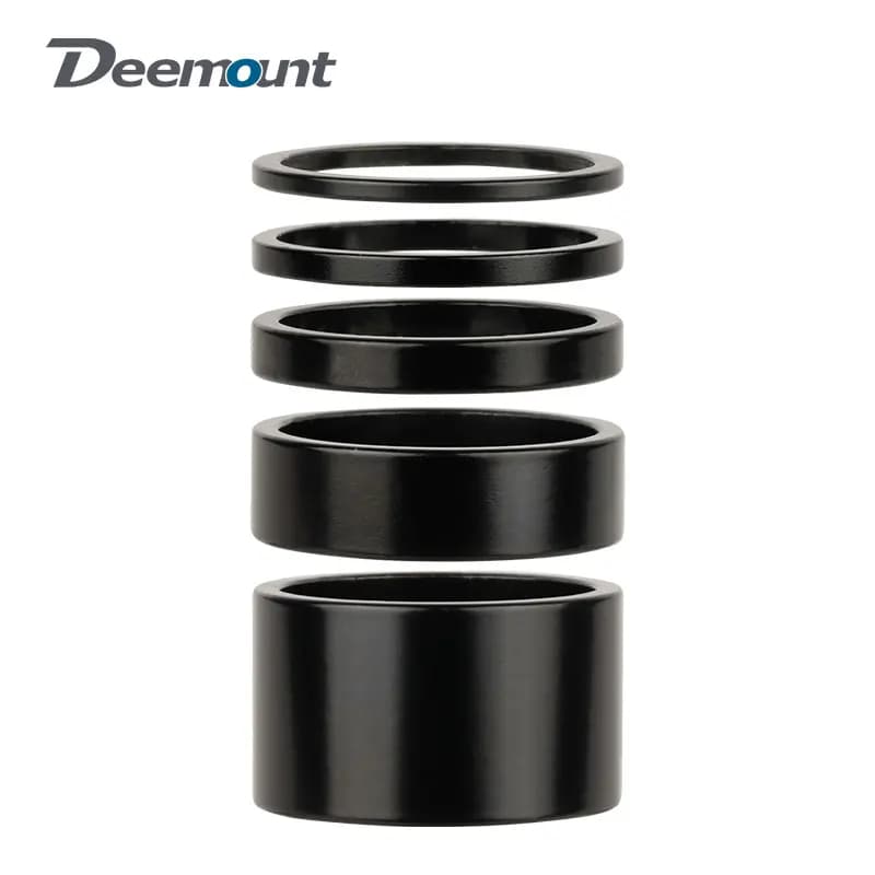 Deemount แหวนรองคอ อลูมิเนียม Spacer ขนาดมาตรฐาน 1-1/8 "28.6 มม.หนา 20/10/5/3/2 mm.(สีดํา)