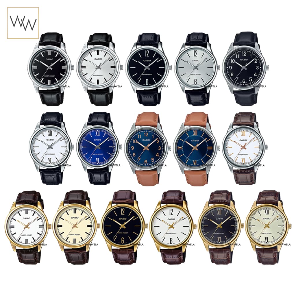 ของแท้ นาฬิกาข้อมือ Casio ผู้ชาย รุ่น MTP-V005 สายหนัง