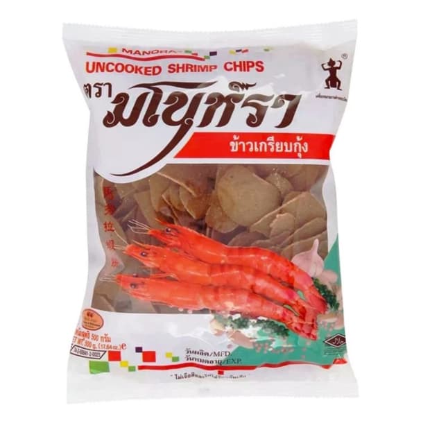 มโนห์รา ข้าวเกรียบดิบ รสกุ้ง กรอบอร่อย 500 กรัม