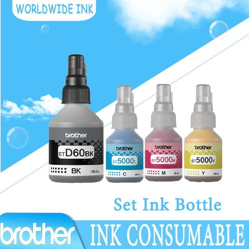 แท้100% Brother หมึก BT-D60BK, BT5000C/M/Y 4สี DCP-T220 T310 T420W T510W T520W T710W T720W T820W T910W