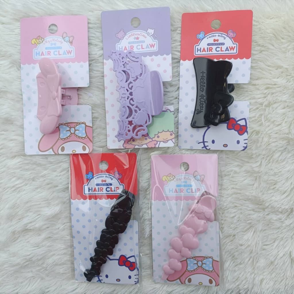 ที่หนีบผม กิ๊บหนีบผม คิตตี้ sanrio เหมาะสําหรับครึ่งหัว ผมไม่หนา ของแท้จากญี่ปุ่น ของใช้ ซานริโอ้