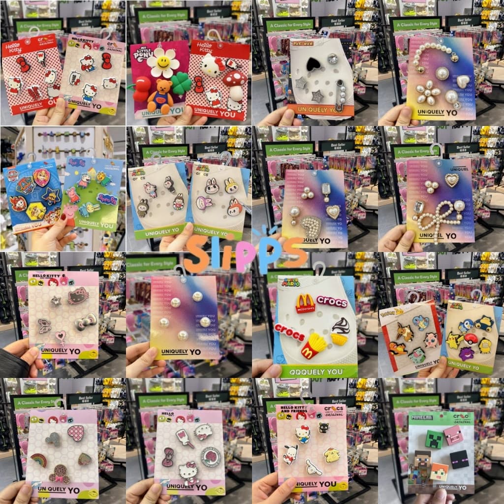<ส่งจากกรุงเทพฯ> Original Jibbitz Crocs ตั้งค่าอุปกรณ์เสริมคู่การ์ตูน 100% ของ Crocs ที่เหมาะสําหรับ Crocs…