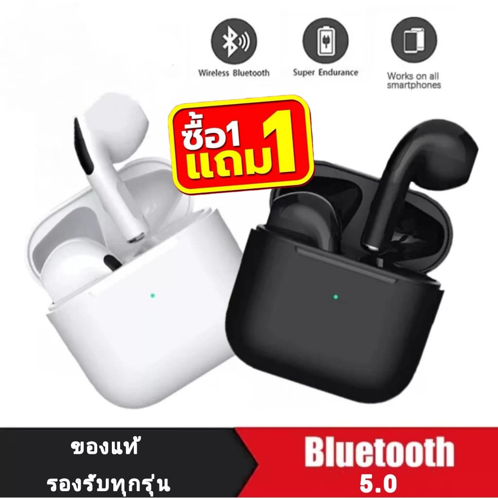 หูฟังบูลทูธ หูฟัง Bluetooth มีไมโครโฟนในตัว หูฟังไร้สาย และระบบควบคุมแบบสัมผัส สําหรับ IOS Android รูปที่ 1