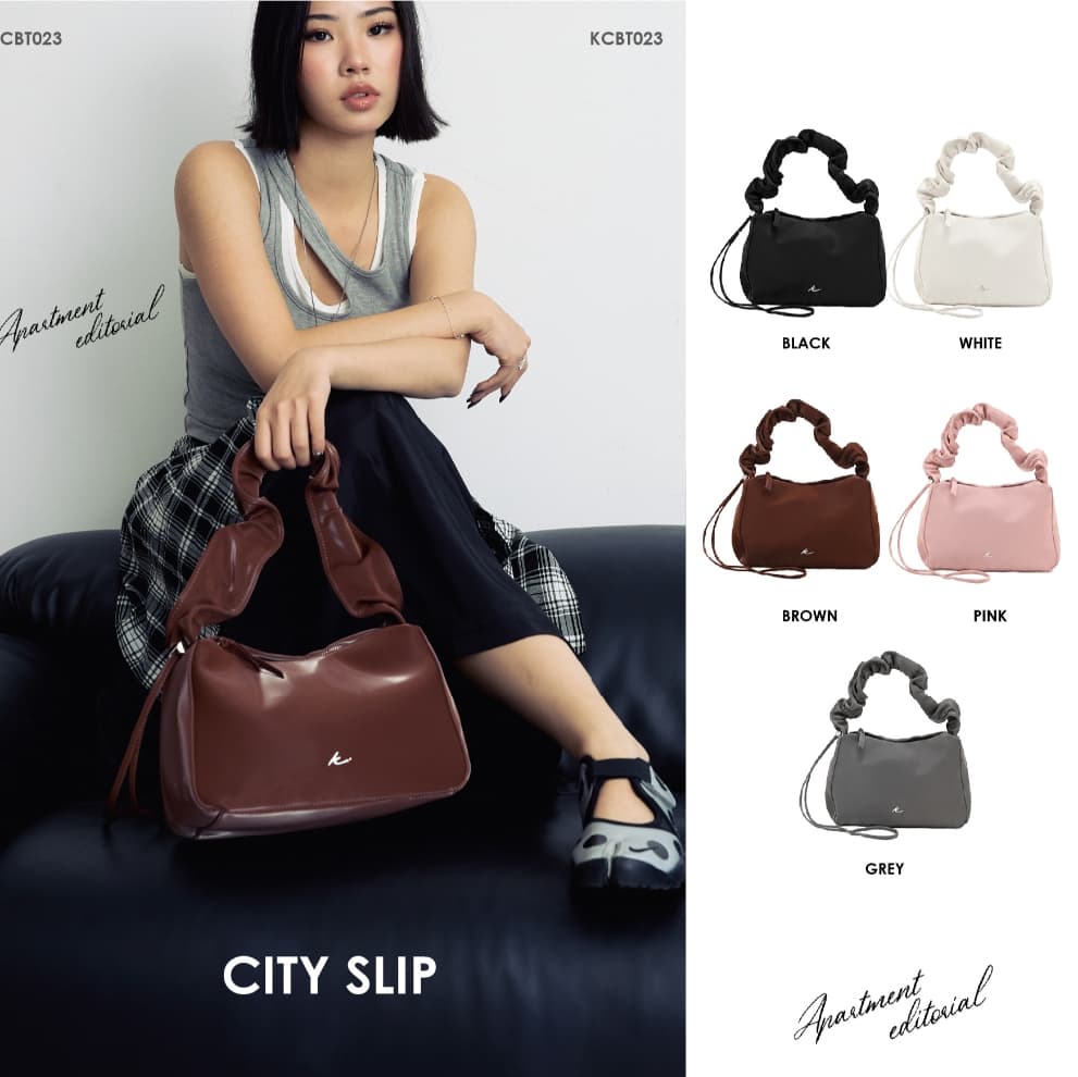 KIM&CO. ORIGINAL – CITY SLIP (KCBT023) กระเป๋าสะพายมินิมอลสําหรับชีวิตในเมือง กันน้ํา เบา คงรูปสวย…