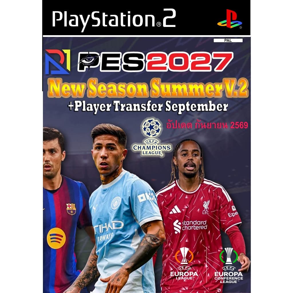 PLAYSTATION2 - PES2027 :New Season Summer V.2 / En Ver./ มีเรดาห์ หน้าจอกว้าง - อัปเดต กันยายน 2569