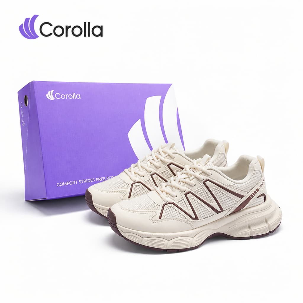 9.9 Corolla Vaylo รองเท้าผ้าใบทรงพ่อผู้หญิง พื้นหนา เสริมส้น นุ่มเบา กันลื่น ใส่สบาย แมทช์ง่าย