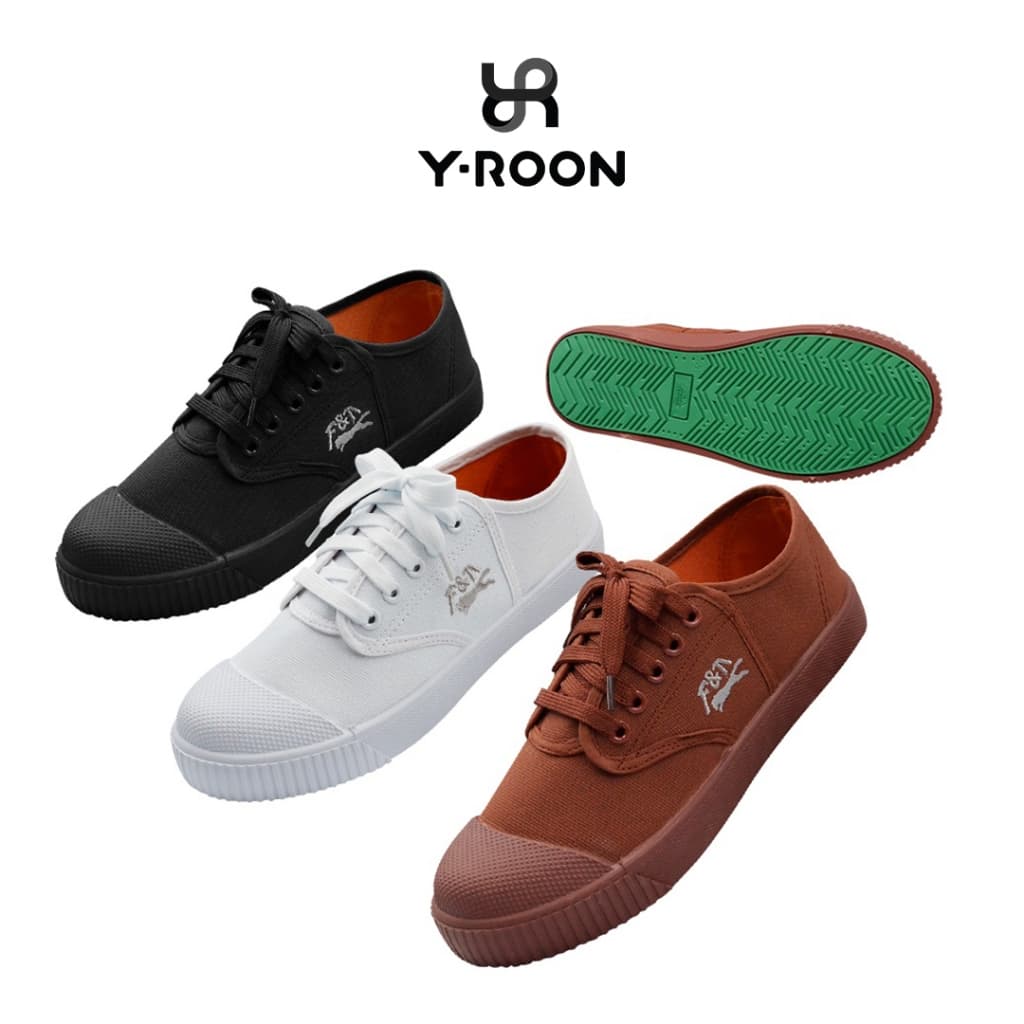 รองเท้านักเรียนผ้าใบวัยรุ่น Y-Roon รุ่น F205 3 สี ไซซ์ 31-45 รองเท้าผ้าใบนักเรียนชายหญิง ใส่สบาย ราคาคุ้มค่า
