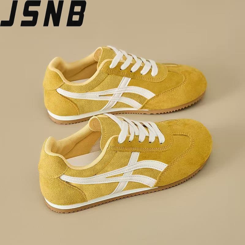 รองเท้าสนีกเกอร์สไตล์เกาหลี พื้นหนา 5สี! ไซส์ใหญ่ 36-42 - รองเท้าผ้าใบสตรี สไตล์ล้ําสมัย สําหรับเท้ากว้าง…