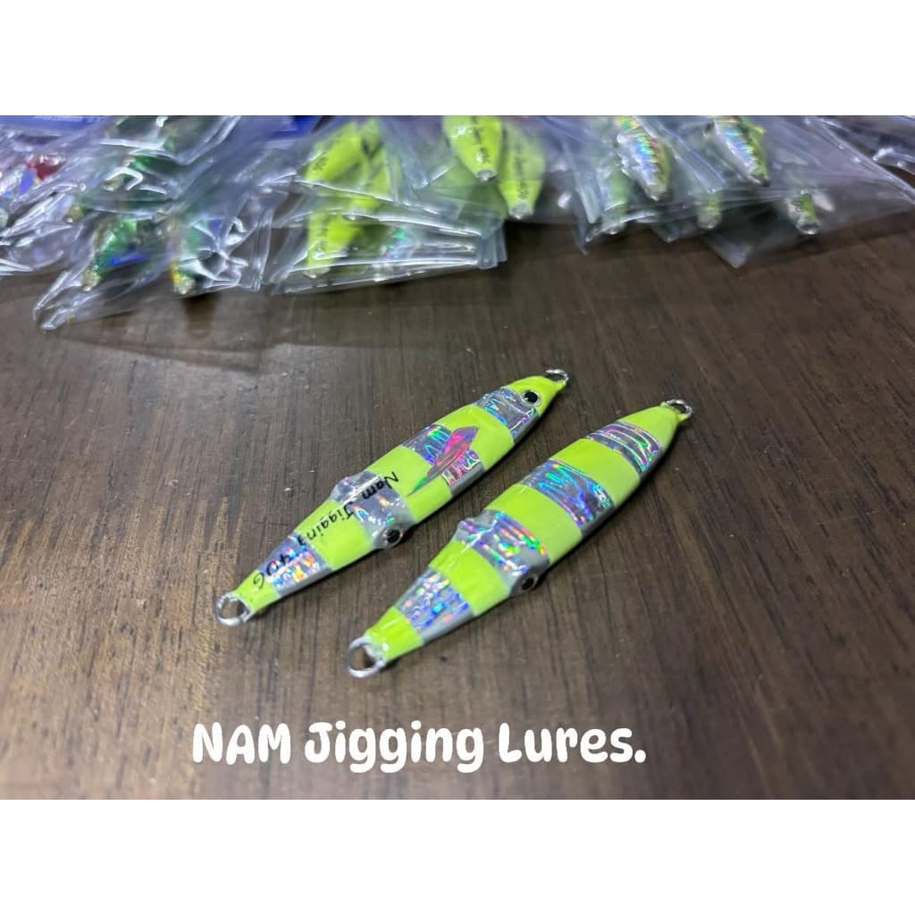 เหยื่อจิ๊ก ทรงปลาหมึก NAM Jigging Lures. มี4ขนาด10สี 20-30-40-60กรัม รูปที่ 1