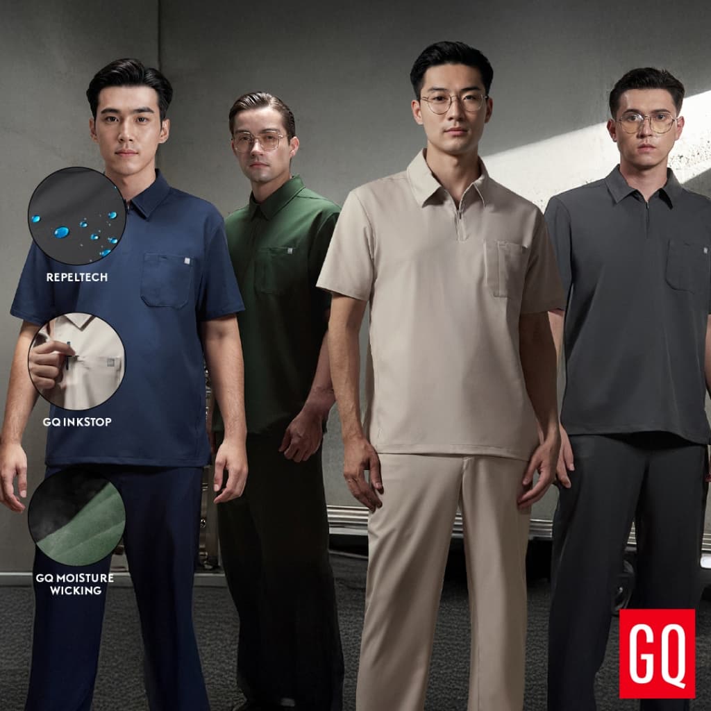 GQ Pro MED Men Scrub Polo เสื้อสครับโปโลผู้ชายรุ่นพรีเมียม สะท้อนน้ํา