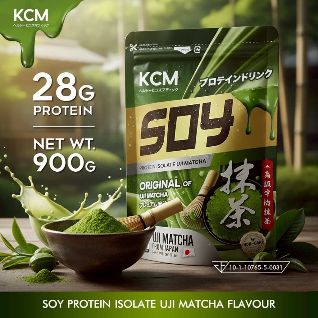 KCM Soy Protein Isolate ถั่วเหลือง รสอูจิมัทฉะ ซอย โปรตีนไอโซเลท (1 ซอง 900 กรัม)…