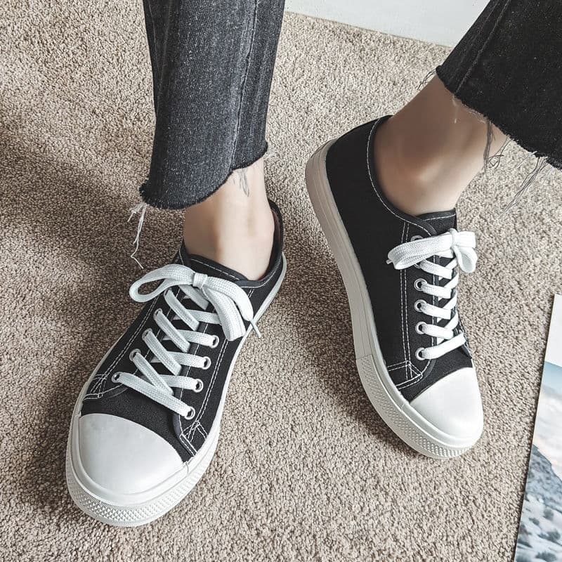 YaaKu ส่งเร็ว รองเท้าผ้าใบ35-44ผู้หญิง ผู้ชาย สวมใส่สบาย นําเข้าราคาถูก คลาสสิค ทรงสวย ใส่ทํางาน ใส่เที่ยวได้