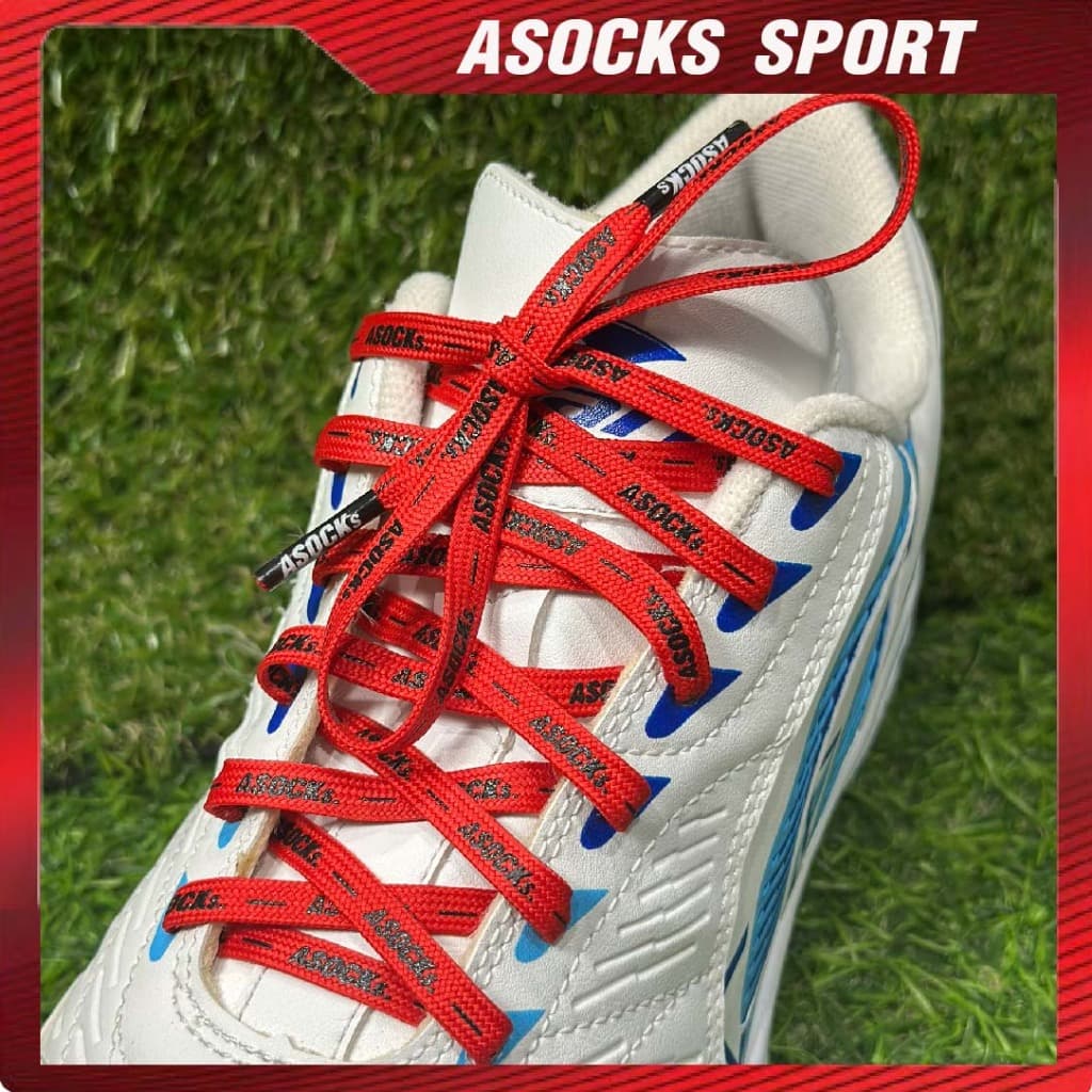 ASOCKs รุ่น SILICONE SHOELACES ยาว 120 CM เชือก รองเท้ากีฬา ไม่ลื่น ให้ความมั่นคง สําหรับรองเท้าฟุตบอล ฟุตซอล…
