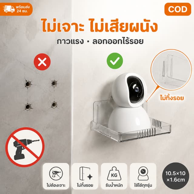 ชั้นวางกล้องวงจรปิด ติดผนัง ชั้นวางของ วางเราเตอร์ ขาตั้งกล้องวงจรปิด โปรเจคเตอร์ ชั้นวางของติดผนัง กล้องวงจร