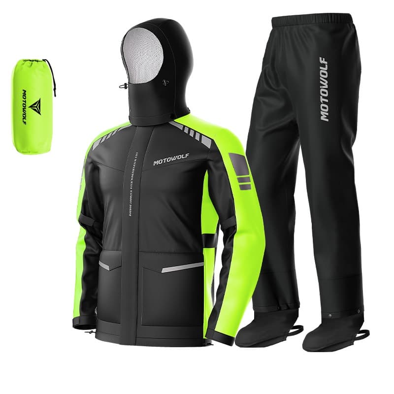Motowolf RC1 กันน้ํา ชุดกันฝนสําหรับขี่มอเตอร์ไซค์ สําหรับกิจกรรมกลางแจ้งและขี่มอเตอร์ไซค์