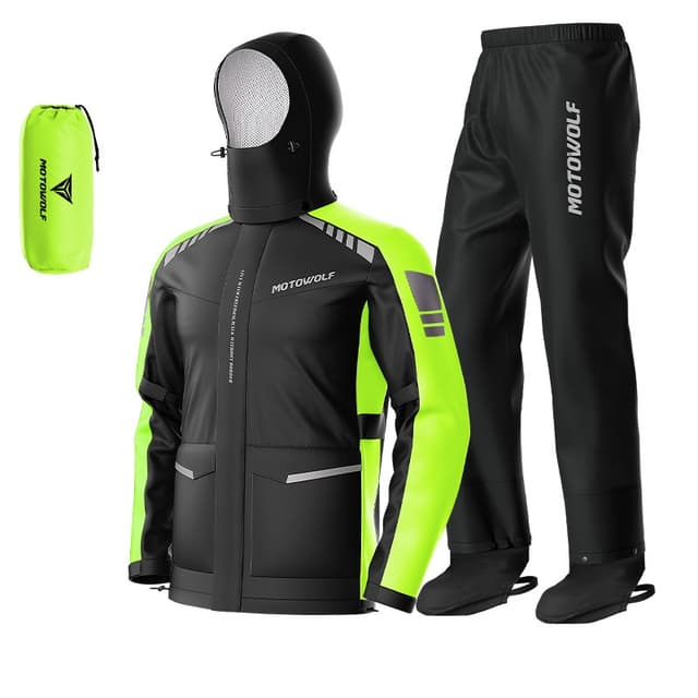 Motowolf RC1 กันน้ํา ชุดกันฝนสําหรับขี่มอเตอร์ไซค์ สําหรับกิจกรรมกลางแจ้งและขี่มอเตอร์ไซค์