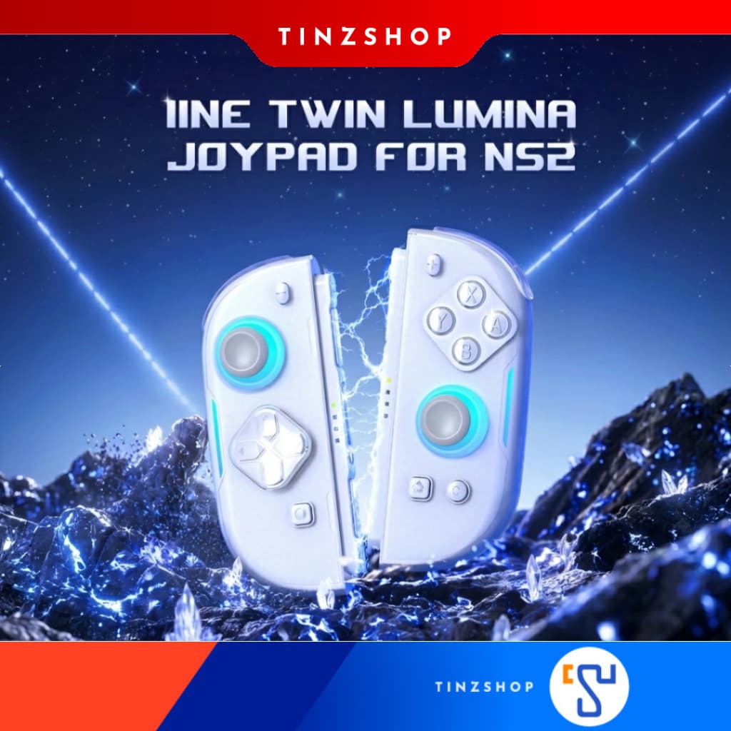 IINE Twin Lumina Joypad คอนโทรลเลอร์ ไร้สายสําหรับสวิตช์ 2 Hall Effect RGB Turbo Macro Motion Control