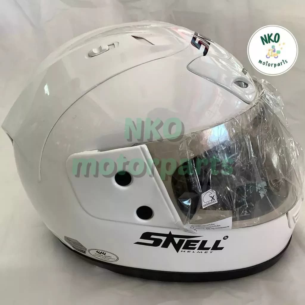 หมวกกันน็อค SNELL รุ่น Ruyki สีขาว เต็มใบหุ้มคาง ของแท้ 100%