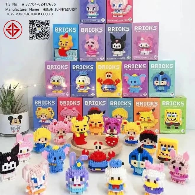 ของเล่นตัวต่อ 3D สัตว์น่ารักตัวการ์ตูนของเล่นสําหรับเด็ก