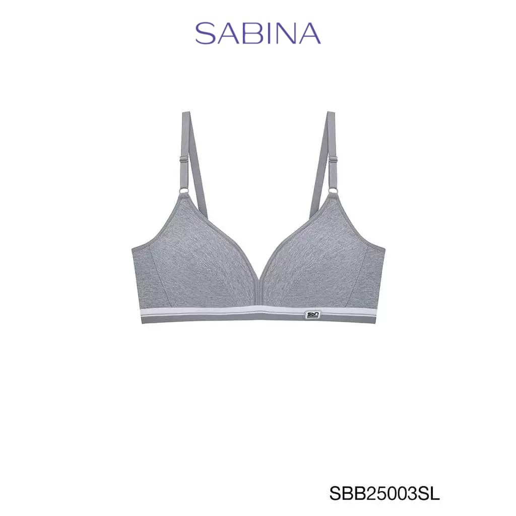 Sabina Sbn Sport Light to Medium Support เสื้อชั้นใน ไร้โครง รหัส SBB25003SL - สีเทาอ่อน