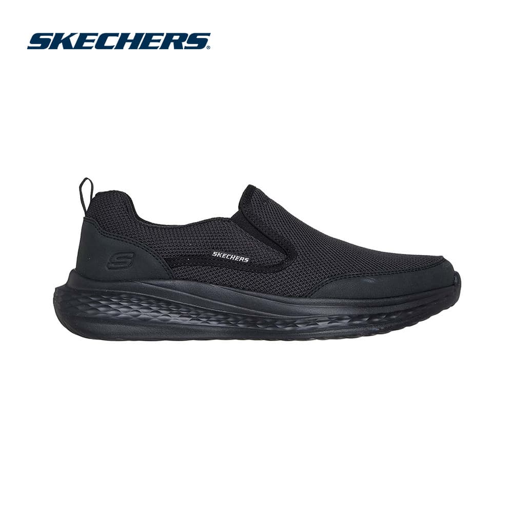 Skechers สเก็ตเชอร์ส รองเท้าผู้ชาย Men USA Streetwear Slade Lucan Shoes - 210808-BBK (latest)