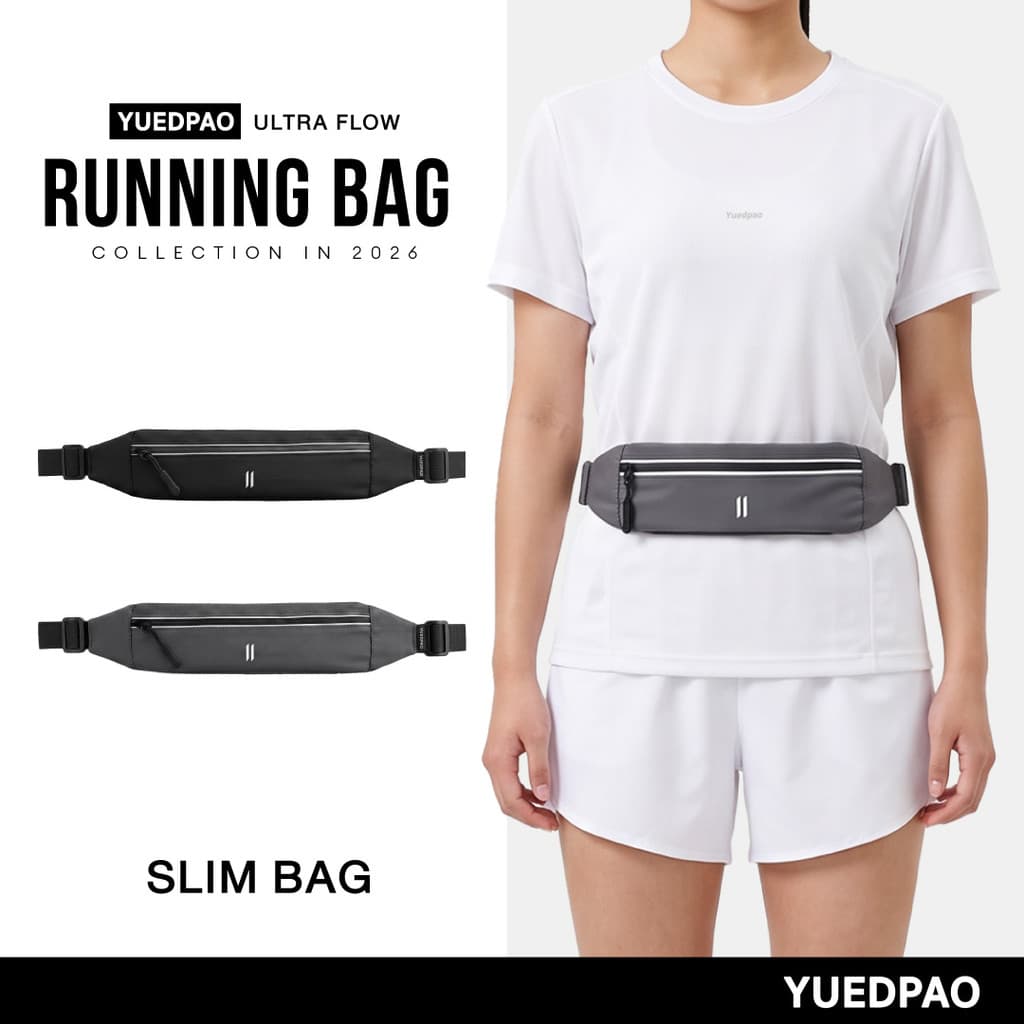 Yuedpao Ultra Flow Running Slim Bag กระเป๋าวิ่ง ทรงสลิม กระชับเอว น้ําหนักเบา กระเป๋าคาดเอว ใส่มือถือได้ (2…