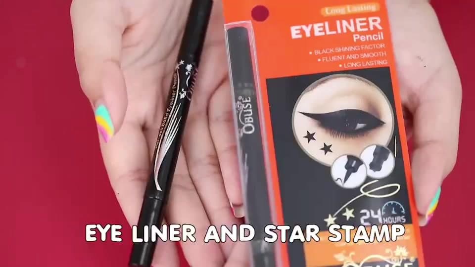 Obuse OB-1199 Star Stamp Wonder Majic Tattoo อายไลเนอร์ สแตมป์ รูปดาว สุดน่ารัก กรีดง่าย ไม่ระคายเคืองดวงตา รูปที่ 1