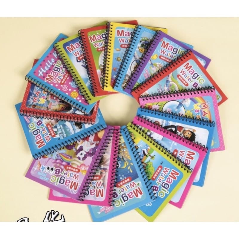 จ้า ！วาดโลกของคุณ！28สี! เด็กหนังสือระบายสีน้ำวิเศษ ระบายสี กราฟฟิตีซ้ำ สมุดระบายสี ของเล่นเด็ก กระดานวาดภาพ… รูปที่ 1
