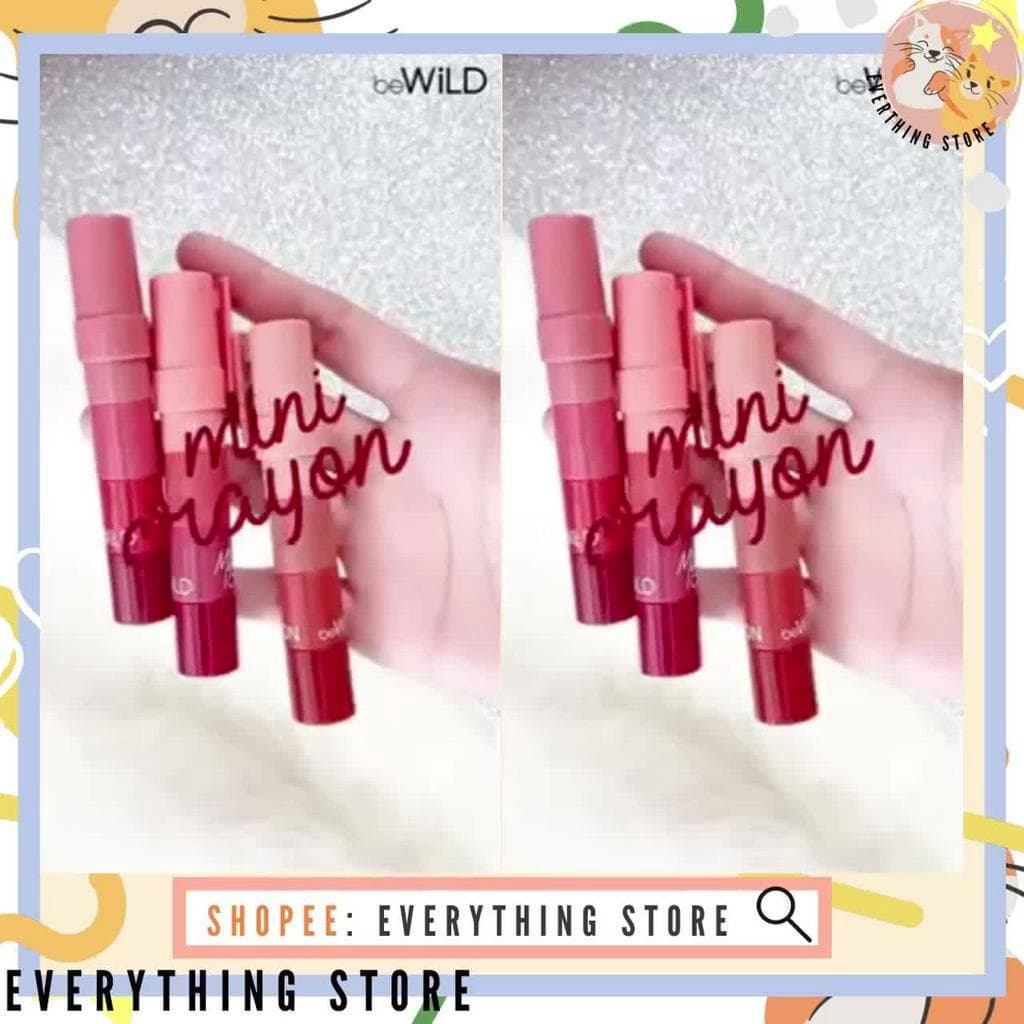 ของแท้ พร้อมส่ง ลิปจิ๋ว Bewild Lipstick บีไวลด์ มินิ เครยอน 4in1 ลิป ลิปสติก ลิปจิ๋ว ลิปคอนโด ติดทนนาน รูปที่ 1