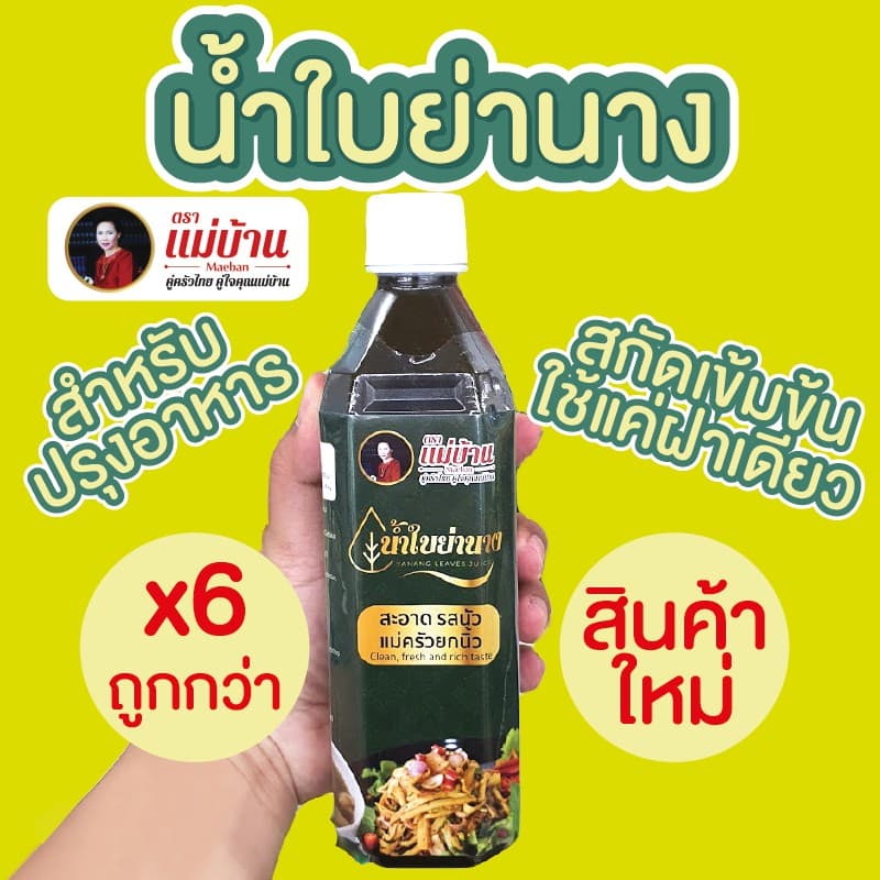 ชุดคุ้ม 6 ขวด ตราแม่บ้าน น้ำใบย่านาง ปรุงอาหาร 500 มล. ปรุงสำเร็จ นัวมาก ปรุงอาหารอีสาน