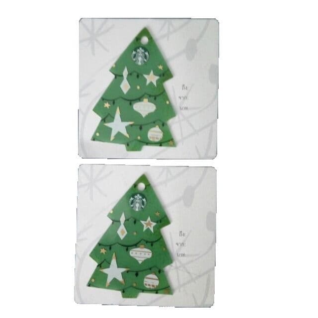 บัตรสตาร์บัค Starbucks Card ต้นคริสมาส Chirstmas (บัตรเปล่า ไม่มีเงิน บัตรไม่ขูดพิน) รูปที่ 1