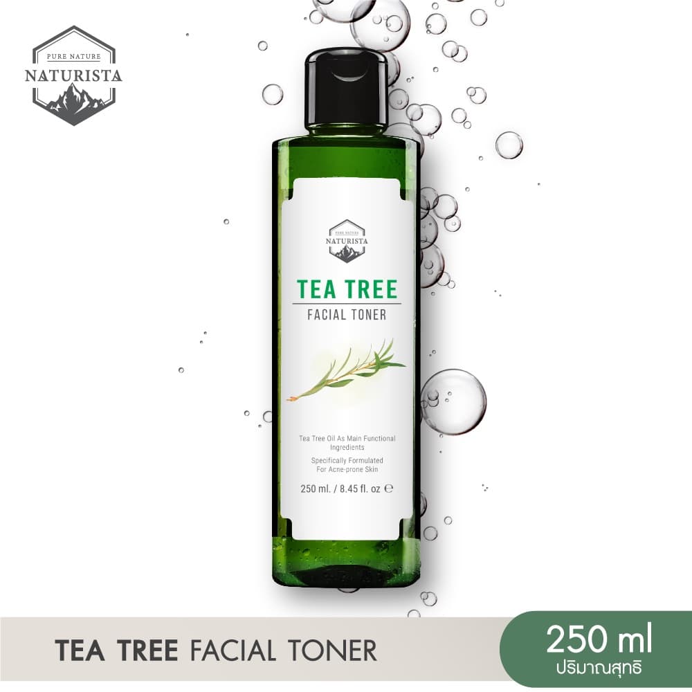 Naturista โทนเนอร์ทีทรี ทำความสะอาดสิ่งตกค้างบนใบหน้าอย่างล้ำลึก Tea Tree Facial Toner 250ml