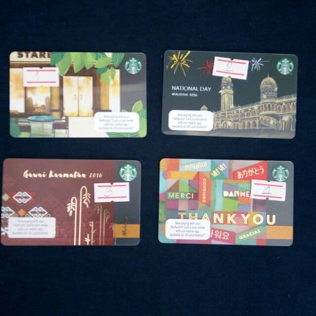 บัตรสตาร์บัค ของมาเลเซีย (บัตรเปล่า บัตรไม่ขูดพิน) Starbucks Card Malaysia รูปที่ 1