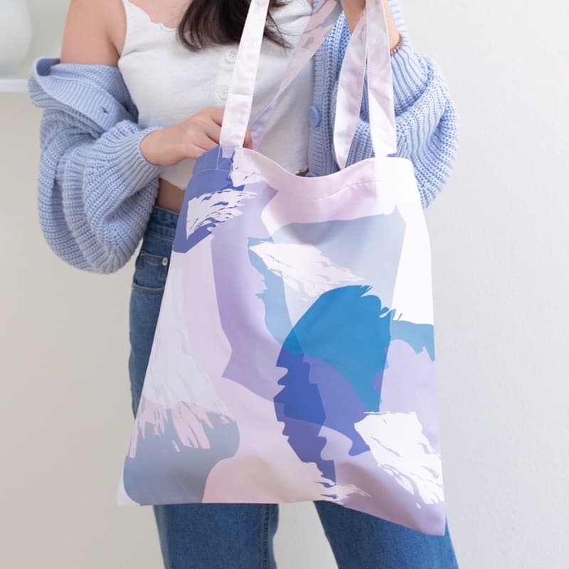 NEW vibes.brandd☁️La moon tote bag☁️ กระเป๋าผ้า กระเป๋าสะพาย รูปที่ 1