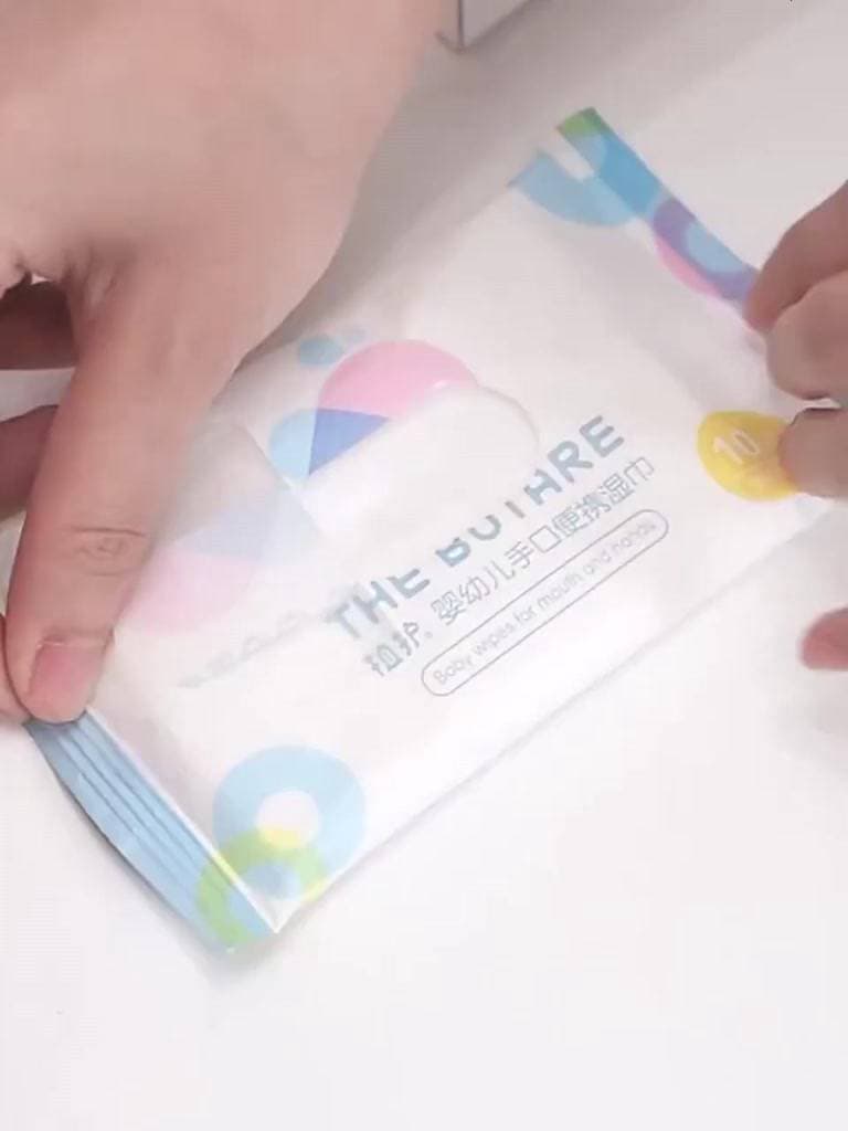 Poomsoft ทิชชู่เปียก ทิชชู่เปียกทำความสะอาด ถูกที่สุด baby wet wipes 10แผ่น กระดาษเปียก
