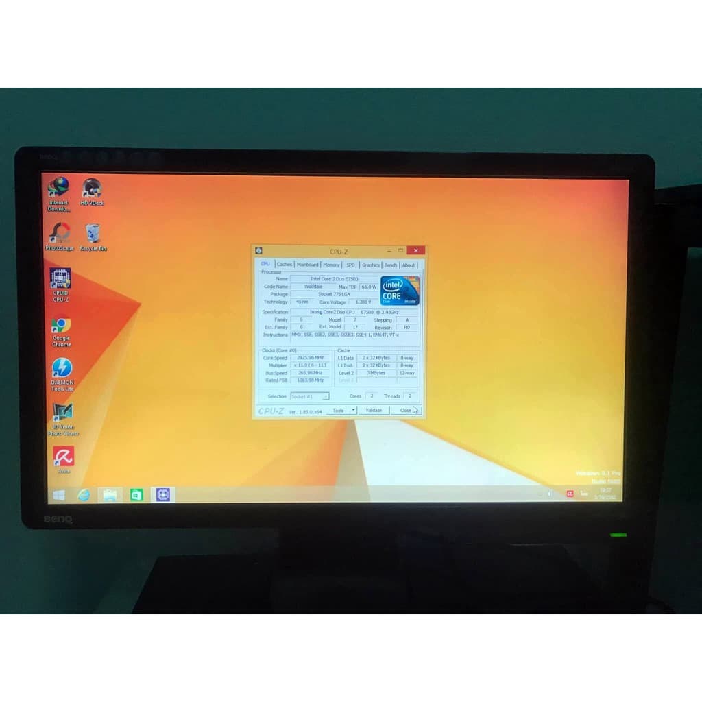 คอมพิวเตอร์ PC ตั้งโต๊ะ คอมพิวเตอร์ INTEI CORE 2 DUO E7500 CPU @2.93GHz x64-bit รูปที่ 1