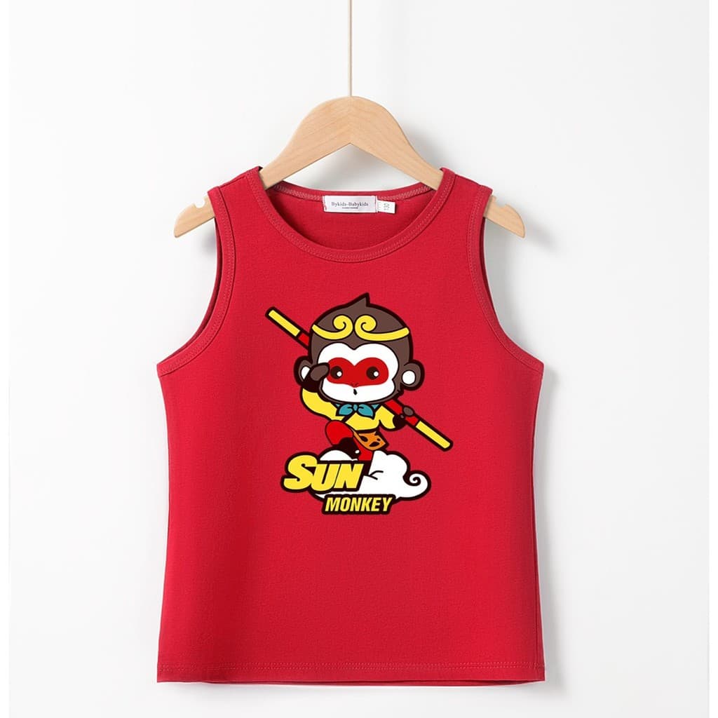 เสื้อเด็กกั๊กเด็กคอตตอน100%ใส่ซับในได้ทั้งชายและหญิงเสื้อเด็กBottoming เสื้อเด็กฟดูร้อนแขนกุด… รูปที่ 1