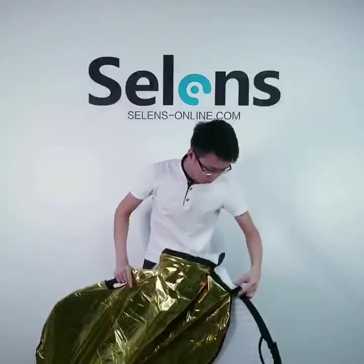 Selens แผ่นสะท้อนแสง 5 in 1 ทรงวงรี พร้อมด้ามจับ สำหรับถ่ายภาพ 60ซม. 80ซม. 110ซม. 150ซม. แผ่นสะท้อนแสงถ่ายภาพ… รูปที่ 1